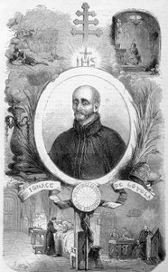 Loyolai Szent Ignác, a Jézus Társaság alapítója (1491-1556) portréja Maurice Lachatre „”Pápák története” című könyvében, sd 19. század alkotó: Unknown artist