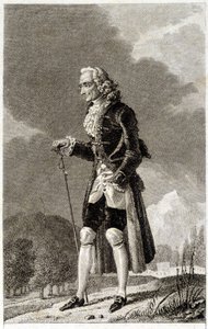 Voltaire (1694-1778) francia író és filozófus, idős portréja. alkotó: Unknown artist