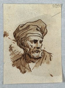 Egy sapkás férfi portréja alkotó: Unknown artist