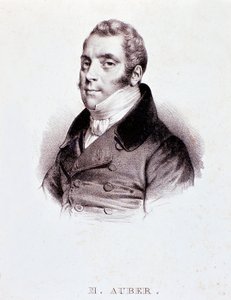 Daniel Francois Esprit Auber (1782-1871) angol zeneszerző portréja, metszet. 19. század. Milánó, Conservatorio biblioteca alkotó: Unknown artist