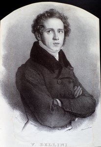Vincenzo Bellini olasz zeneszerző portréja (metszet. XIX. század) alkotó: Unknown artist