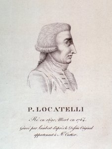 Pietro Locatelli (1695-1762) olasz hegedűművész és zeneszerző portréja. Metszet. 18. század. Bologna, Polgári Zenei Múzeum alkotó: Unknown artist