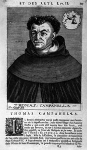 Tommaso Campanella (1568-1639) olasz filozófus portréja. 17. századi ismeretlen eredetű levél alkotó: Unknown artist