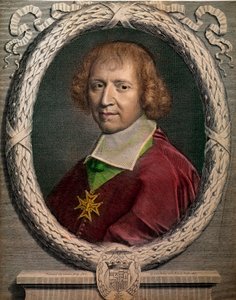 Francois de Harlay egyházi ember portréja, Jumieges apátja (1625-1695)” Metszet a 17. századi Párizsról, Musee Carnavalet alkotó: Unknown artist