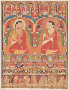 A kagyü rend két származású mesterének portréi: Phagmo Drupa (1110–1170) és Tashipel (1142–1210) alkotó: Unknown artist