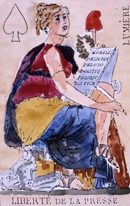 Sajtószabadság – Forradalmi játékkártya alkotó: Unknown artist