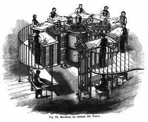 A Times nyomdája. alkotó: Unknown artist