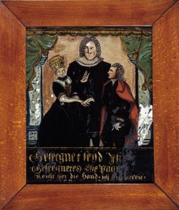 Protestáns házasság Elzászban: a házastársak áldása alkotó: Unknown artist