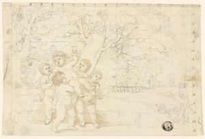 Putti Fiatal Bacchust hordozó alkotó: Unknown artist