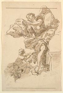 Putti és szárnyas figura alkotó: Unknown artist