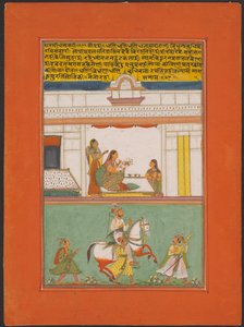 Ragini Dhanashri, oldal egy Jaipur Ragamala készletből alkotó: Unknown artist
