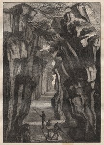 Az Amazonas felismerése (1743-1744), Charles Marie de La Condamine (1701-1774): a Rio Maranon Pongo de Manseriche (Peru) szurdoka, amely a Rio Ucayalihoz csatlakozik, és létrehozza az Amazonas folyót - az illusztráció a „The Great Mariners” c. századi”” alkotó: Unknown artist