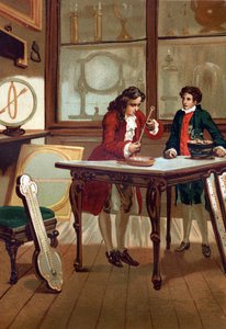 René Antoine Ferchault de Réaumur (1683-1757), francia kémikus és fizikus, 1730-ban készítette el hőmérőjét. „La Ciencia y sus Hombres par Louis Figuier” után, Barcelona 1881 alkotó: Unknown artist