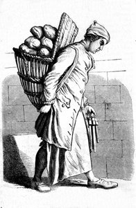 Pék ábrázolása. 18. századi metszet. alkotó: Unknown artist