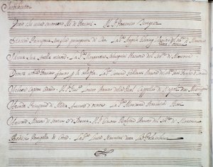Giuseppe Aldrovandini Darius koronázása című operájának önéletrajza (1703) alkotó: Unknown artist