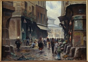 Rue Pirouette, 1880 körül, mai 1. kerület, 1875 és 1885 között (festmény) alkotó: Unknown artist