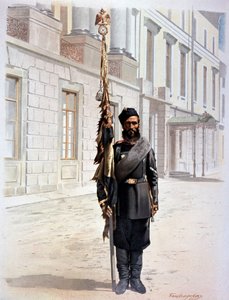 Az orosz gárda zászlóvivője II. Miklós alatt alkotó: Unknown artist