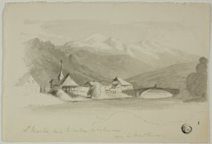 Saint Martin, a Sallenche-völgyben, a Mont Blanc felé néz alkotó: Unknown artist