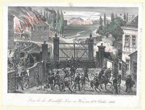 Jelenet a bécsi Mariahilf-vonalon alkotó: Unknown artist