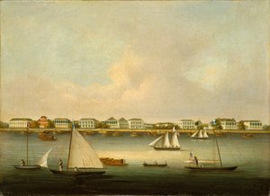 Jelenet a Yang Tse Kiang folyó bejáratánál Woosungnál alkotó: Unknown artist