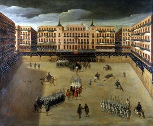 Corrida jelenete Madridban, olaj, vászon alkotó: Unknown artist