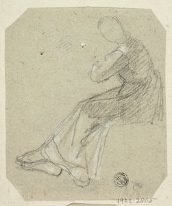 Ülő nő profilban alkotó: Unknown artist