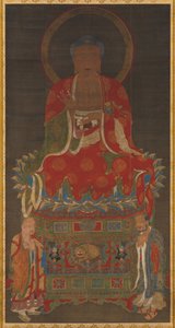Shakyamuni Triad: Buddha Manjushri és Samantabhadra látogatja alkotó: Unknown artist
