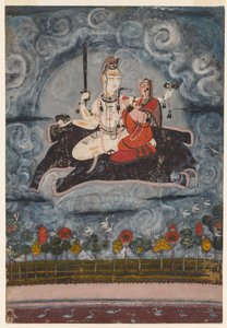 Shiva és Devi Gajasura rejtekén alkotó: Unknown artist