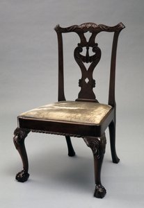 Oldalszék, c. 1760-1790 (mahagóni és cseresznye) alkotó: Unknown artist