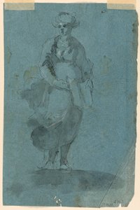 Vázlatok A) Szibila (?); B) Szent János igehirdetés alkotó: Unknown artist
