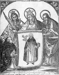 Aquinói Szent Tamás szentekkel körülvéve. alkotó: Unknown artist