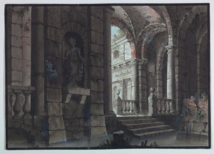 Színpadtervezés, antik romok, belső tér alkotó: Unknown artist