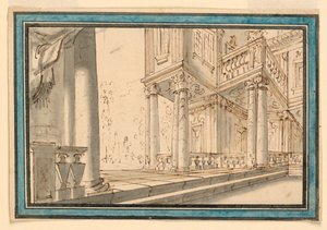 Színpad: egy villa átriuma alkotó: Unknown artist