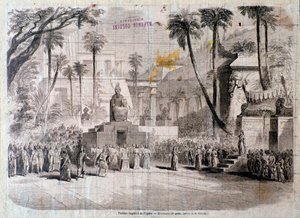 Színpad a Semiramide, Gioacchino Rossini operájának második felvonásához alkotó: Unknown artist