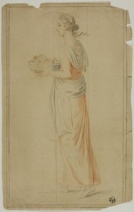 Állandó lány kezében kosár alkotó: Unknown artist