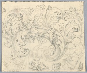 Tanulmány Curling Acanthus Ornamenthez alkotó: Unknown artist
