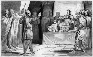 I. Lajos jámbor vagy Debonnaire utódlása, 816: a Nyugat császára alkotó: Unknown artist