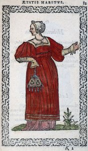 Svájci nő – Jean Sulperius „Habits et effigies” című könyvében alkotó: Unknown artist