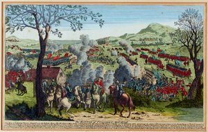 A cullodeni csata 1746. április 16. (metszet, színes) alkotó: Unknown artist