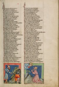 A vak ember Lamech megöli Káint; Énók Isten előtt alkotó: Unknown artist