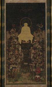 A Buddha a "Bölcsesség tökéletessége" (Prajnaparamita) szútrát prédikálja alkotó: Unknown artist