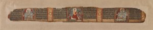 A Buddha mézet oszt, egy Prajnaparamita kéziratból alkotó: Unknown artist