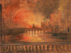A Parlament házainak felgyújtása alkotó: Unknown artist