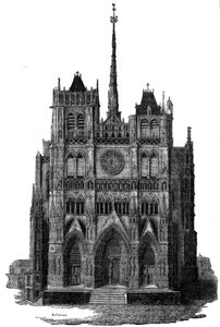 Az Amiens-i katedrális a XIX. alkotó: Unknown artist