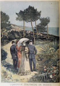 Ausztria császára Franciaországban (Ferenc József császári házaspár és Osztrák Erzsébet (Sissi) látogatása a francia riviérán) - a Le Petite Journal 1894.03.19. alkotó: Unknown artist