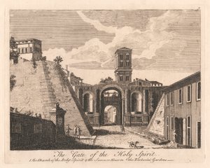 A Szentlélek kapuja: 1. a Szentlélek temploma 2. a nyári ház a Barbarini kertben alkotó: Unknown artist