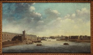A Grande Galerie du Louvre, a Porte Neuve, a Pont-Neuf, a Cité, a Tour de Nesle és a Quai Malaquais, 1640 körül, 1635 és 1645 között (olaj, vászon) alkotó: Unknown artist
