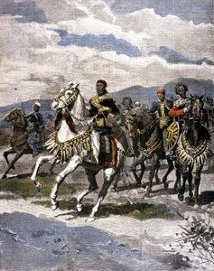 Etiópia királya, Menelik II (1844-1913). Beteg. az olasz sajtó. alkotó: Unknown artist