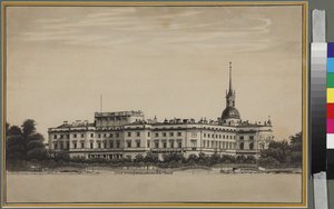 A Szentpétervári Mihály-palota – Anonymous. Toll, ecset, tinta papírra alkotó: Unknown artist