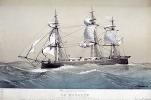 A Monarch, angol flotta, 1850 körül alkotó: Unknown artist